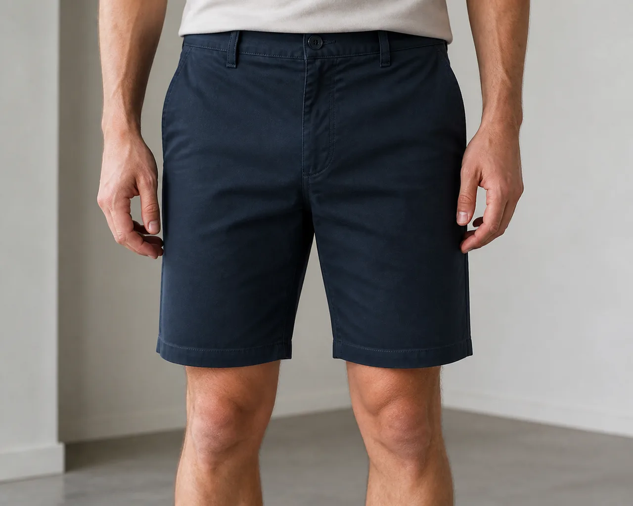 Minh họa cho “không cắt ngang khớp”: Crop between waist and knees, not through a joint.