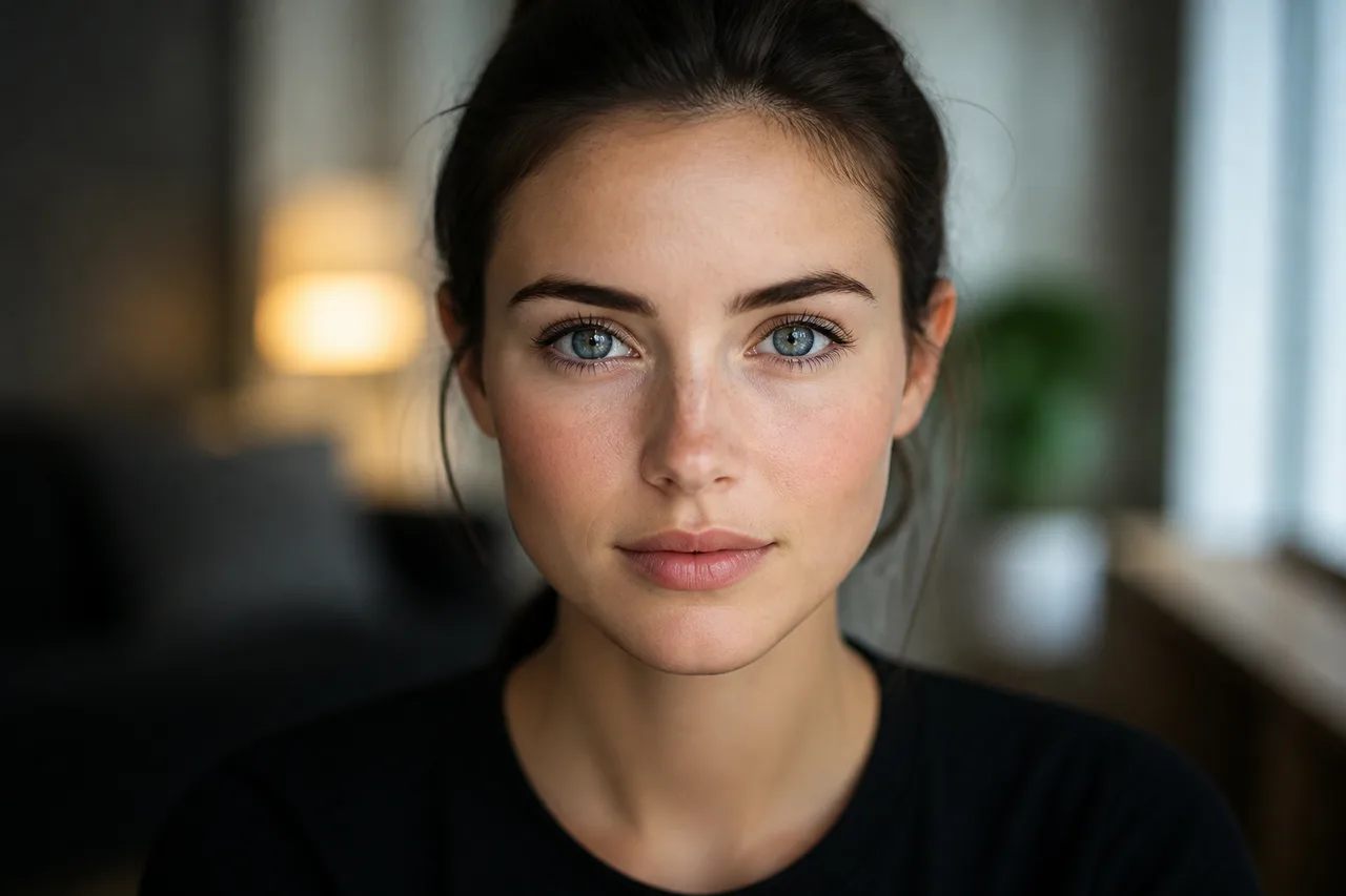 Minh họa cho “lấy nét tại mắt”: Both eyes crisp while foreground and background soften.
