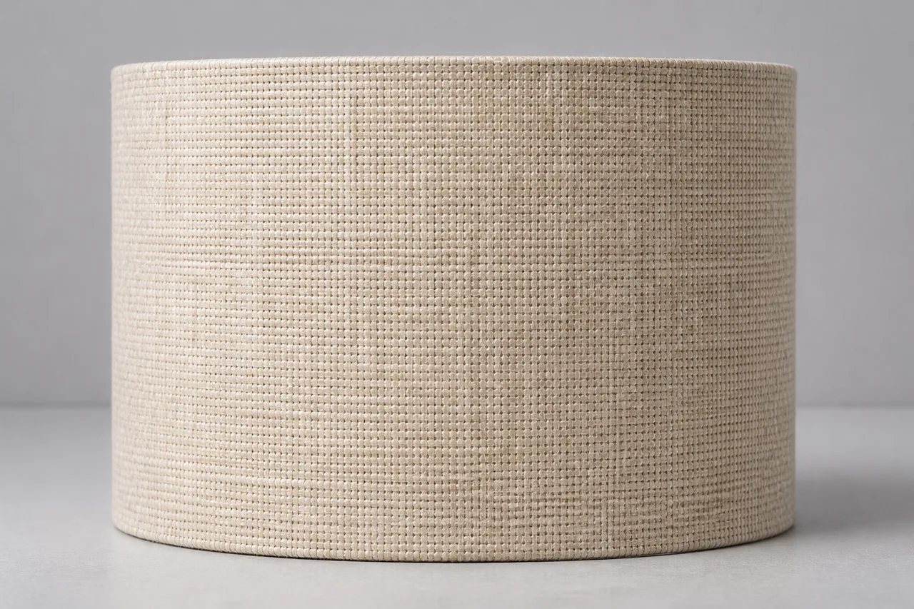 Minh họa cho “Bề mặt”: a woven linen shade with clearly visible fibers.