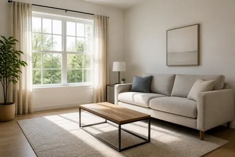 Minh họa cho “cửa sổ lớn”: Soft daylight from a large window.