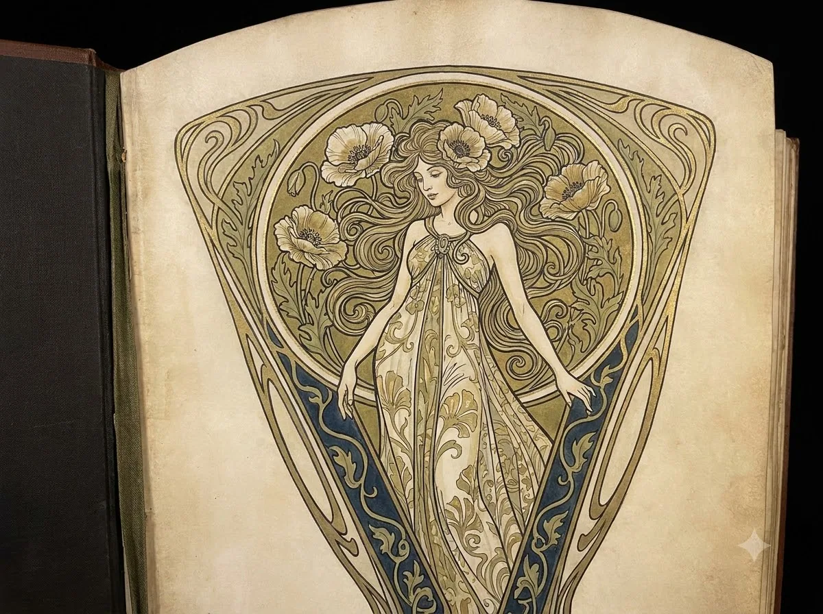 Art Nouveau (Tân nghệ thuật) — kết quả từ Gemini image generation through gflow-cli (legacy atlas).