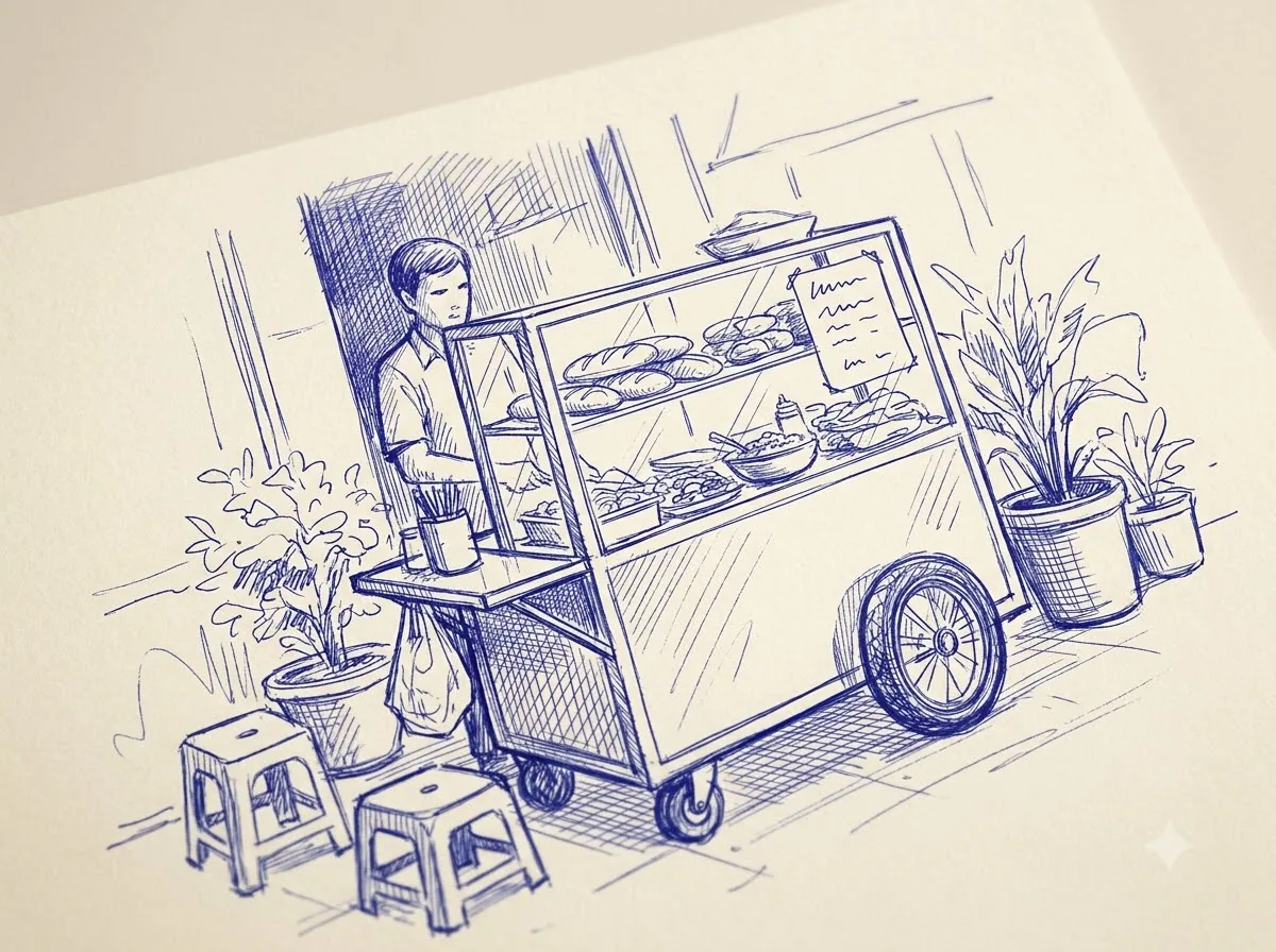 Ballpoint Pen Sketch (Ký họa bút bi) — kết quả từ Gemini image generation through gflow-cli (legacy atlas).