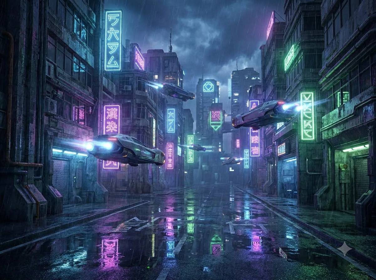 Cyberpunk (Tương lai công nghệ) — kết quả từ Gemini image generation through gflow-cli (legacy atlas).