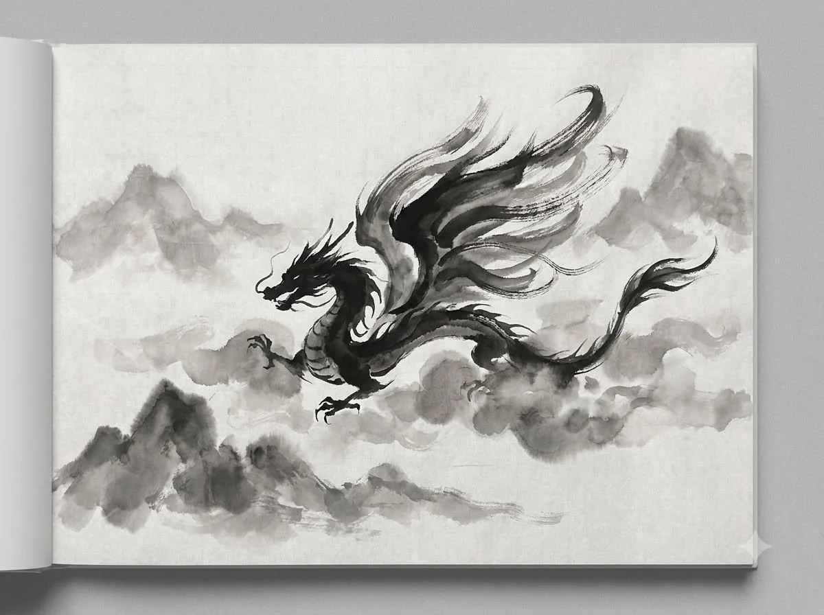 Ink Wash Painting (Tranh thủy mặc) — kết quả từ Gemini image generation through gflow-cli (legacy atlas).