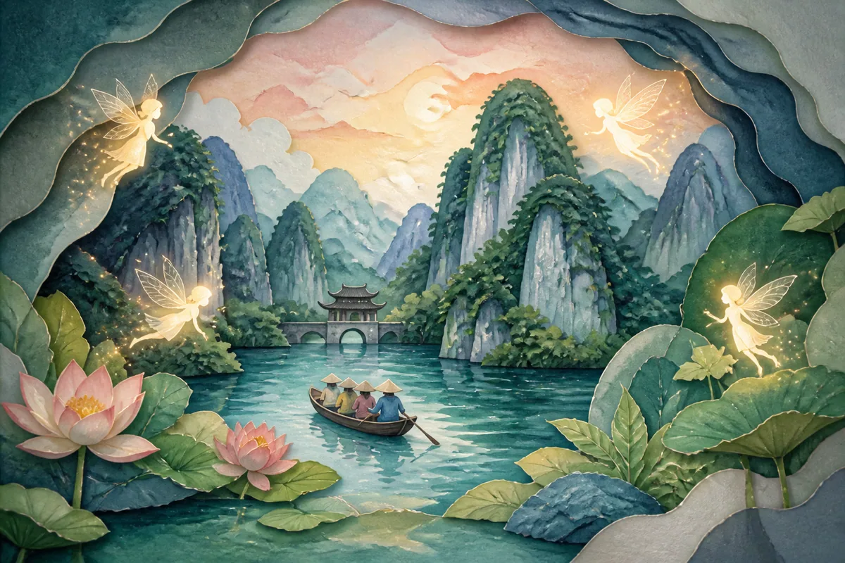 Paper Cut Craft + Watercolor + Fantasy Storybook — kết quả từ ChatGPT image generation (legacy atlas).