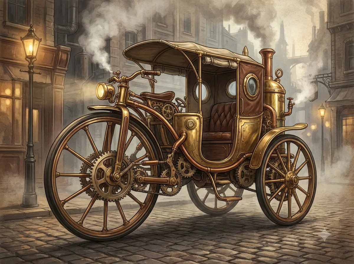 Steampunk (Hơi nước & Bánh răng) — kết quả từ Gemini image generation through gflow-cli (legacy atlas).