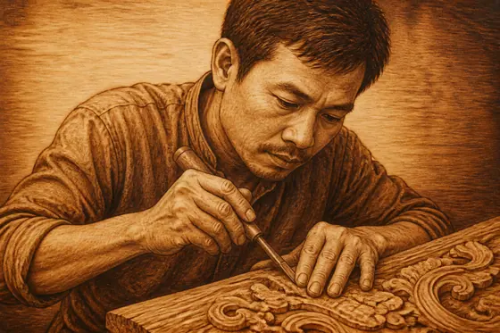 Wood Burned (Khắc gỗ cháy) — kết quả từ ChatGPT image generation (legacy atlas).